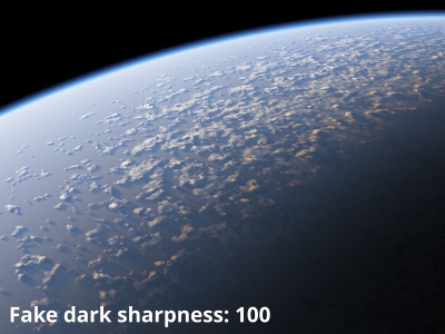 Fake dark sharpness = 100
