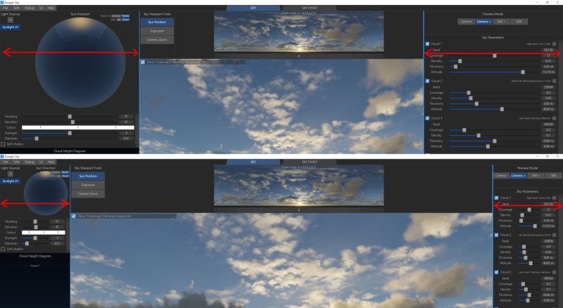 Terragen Sky 2025-10-09 UI with Dock symmetry enabled.