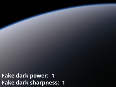 Fake dark power = 1, Fake dark sharpness = 1