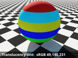 Translucency tint = sRGB 49,140,231
