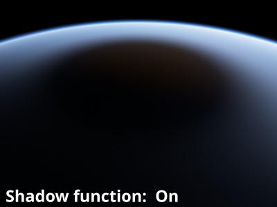 Simple shape shader assigned to Shadow function.