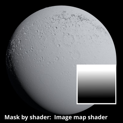 The MOLA data masked by an Image map shader.