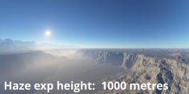 Haze exp height = 1000, Bluesky exp height = 8000