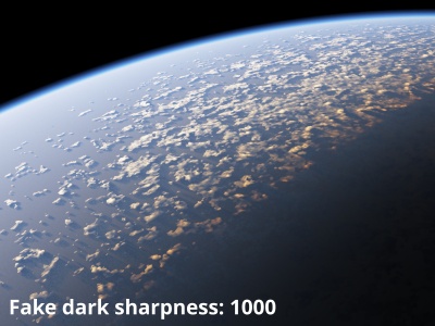 Fake dark sharpness = 1000