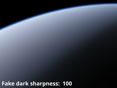 Fake dark sharpness = 100