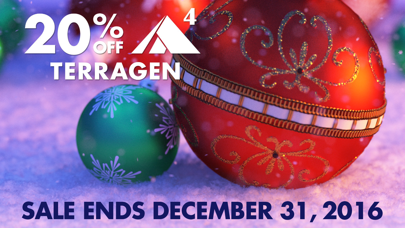20% off Terragen through December 31st, 2016!